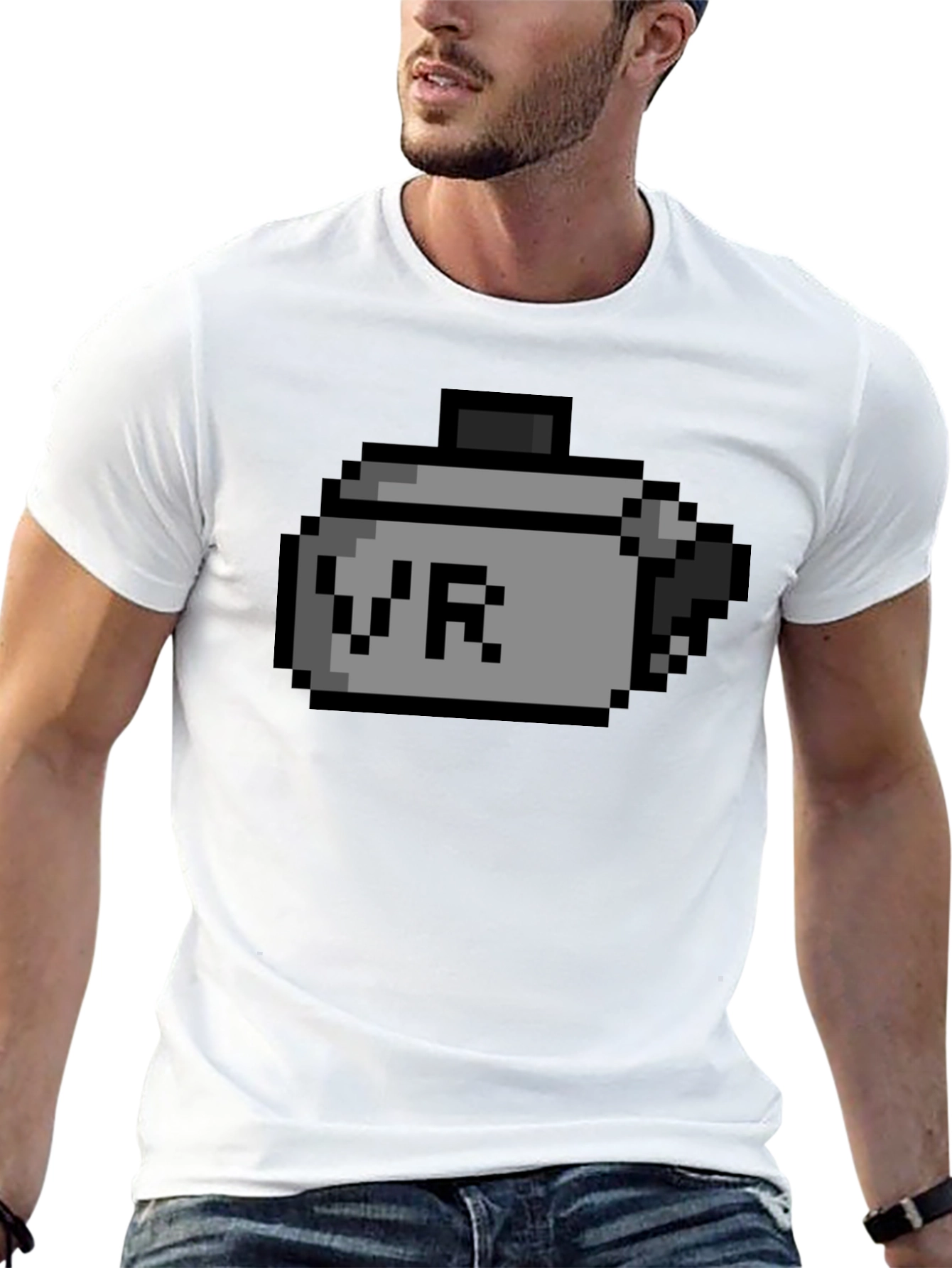Pixel Art VR Headset T-Shirt - Gamer Style Tee