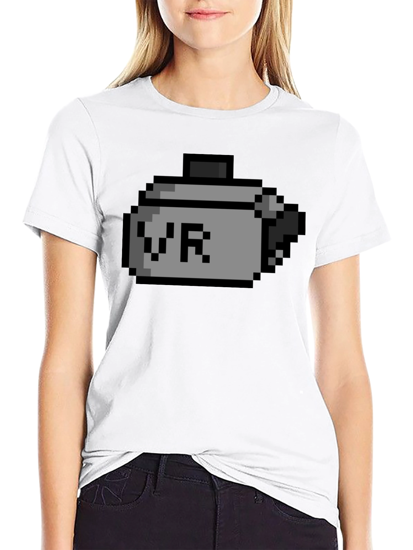 Pixel Art VR Headset T-Shirt - Gamer Style Tee