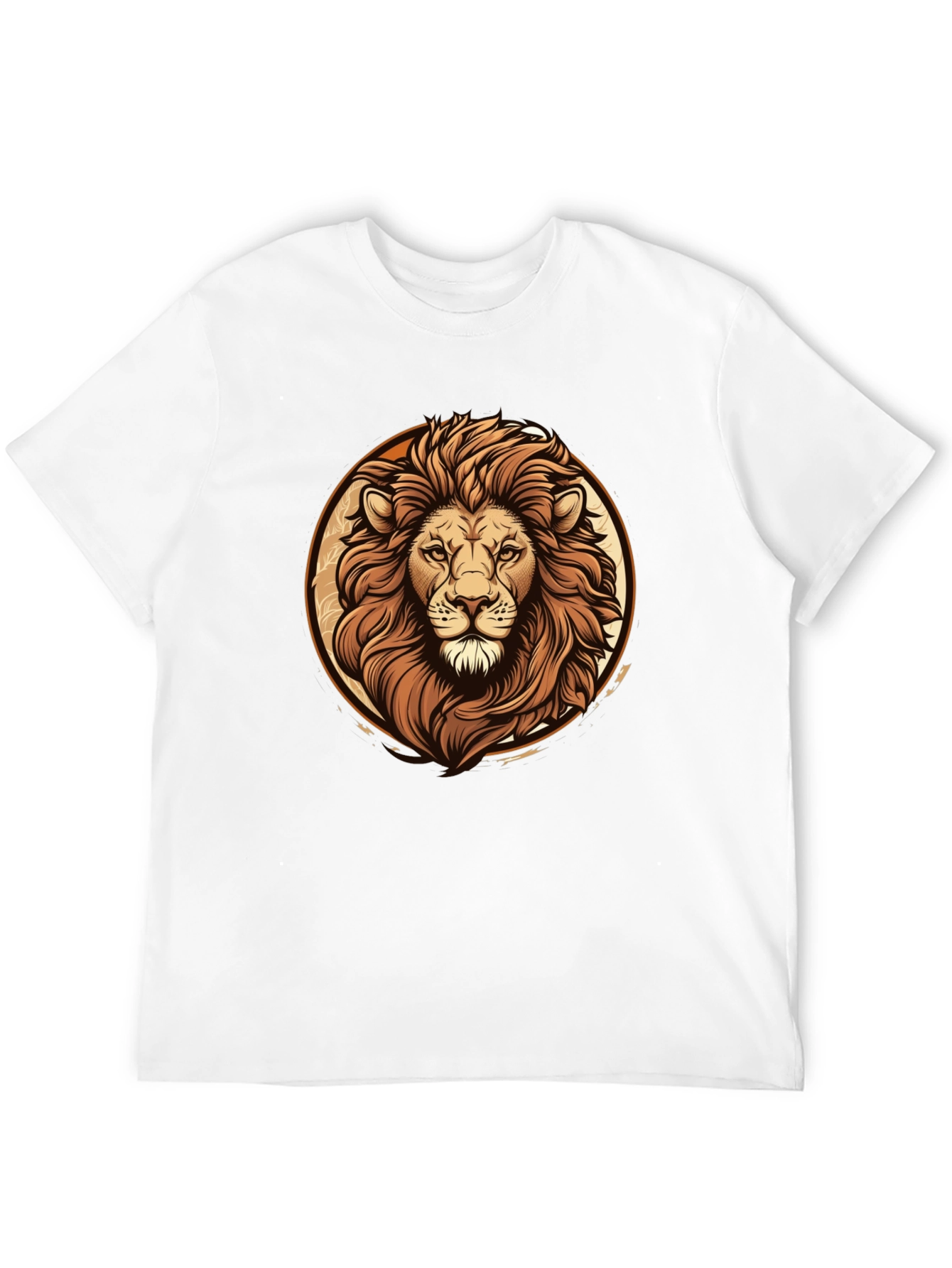 Lion Graphic Tee - Bold Animal Print Black T-Shirt