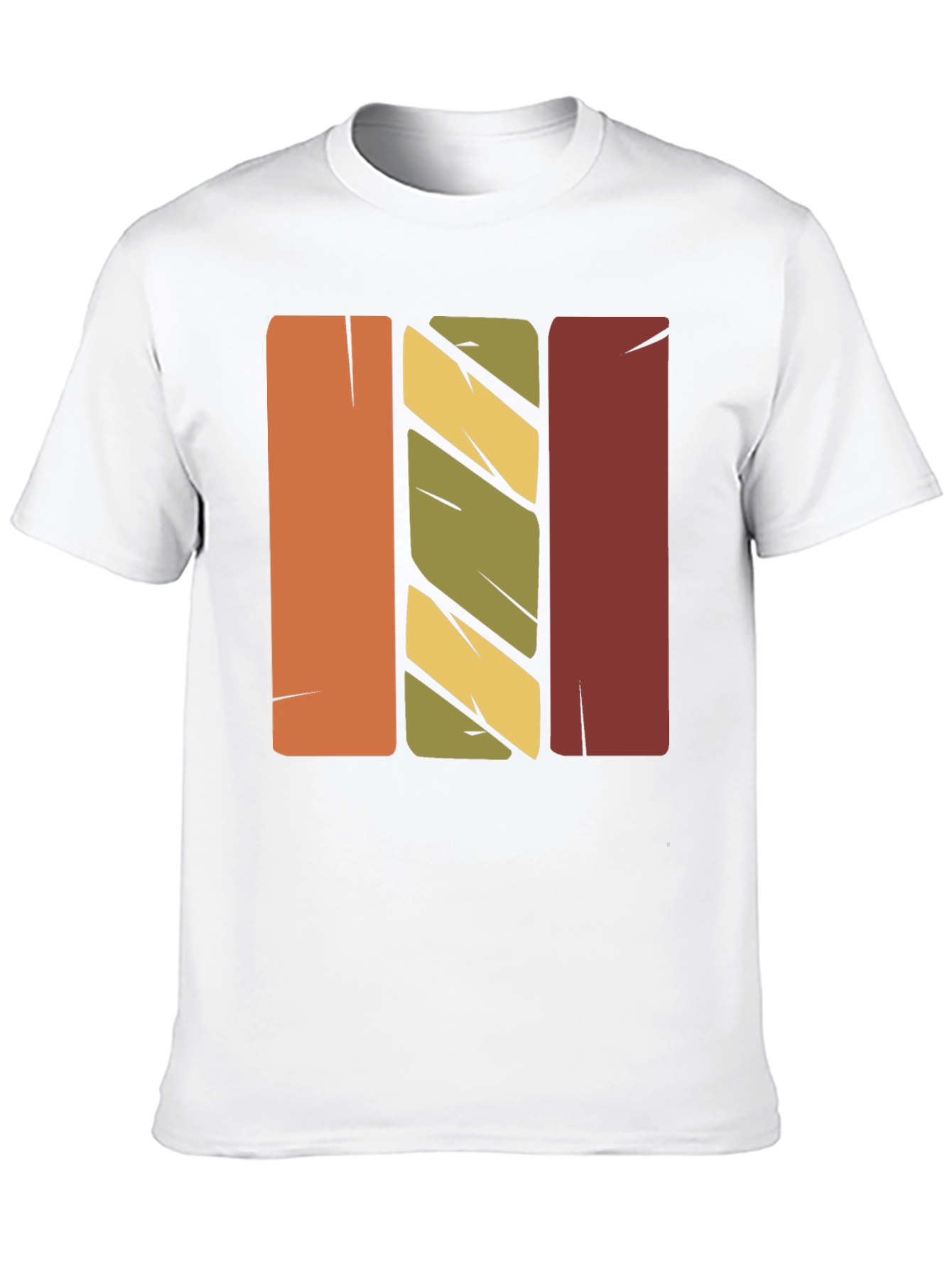Retro Vertical Stripes Graphic T-Shirt