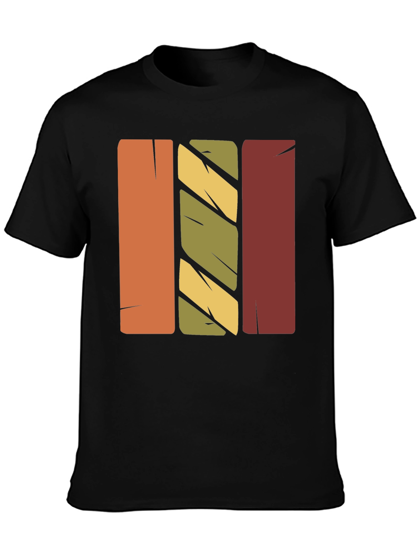 Retro Vertical Stripes Graphic T-Shirt