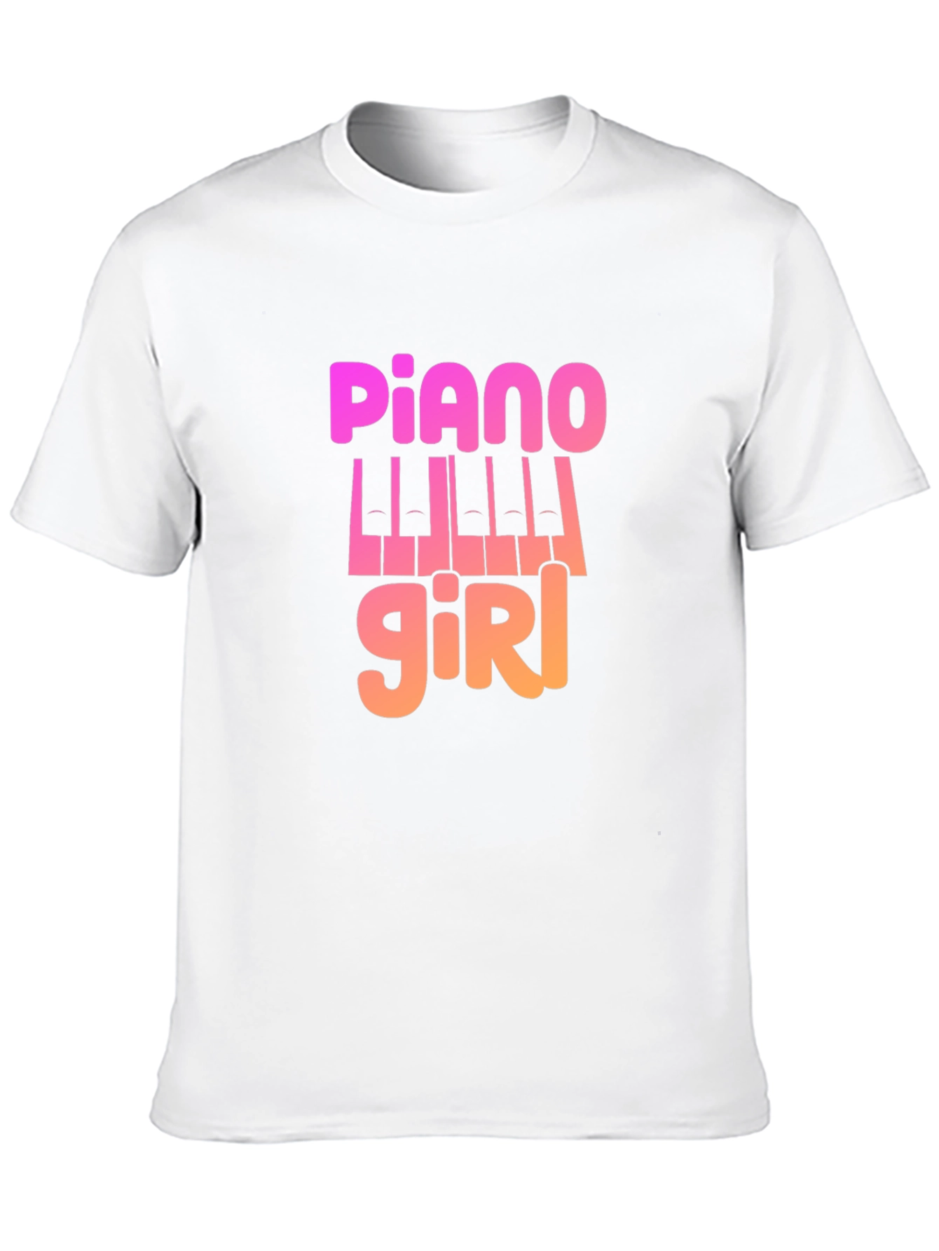 Piano Girl Graphic Tee - Music Lovers T-Shirt