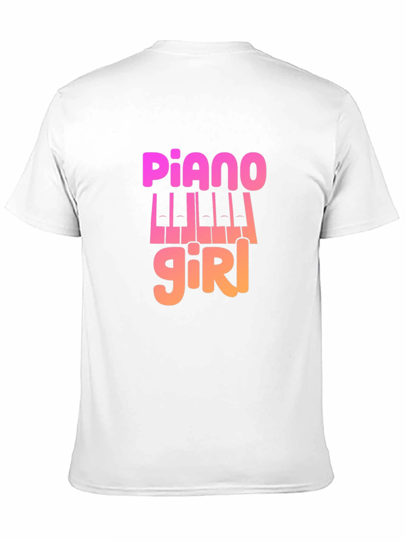 Piano Girl Graphic Tee - Music Lovers T-Shirt