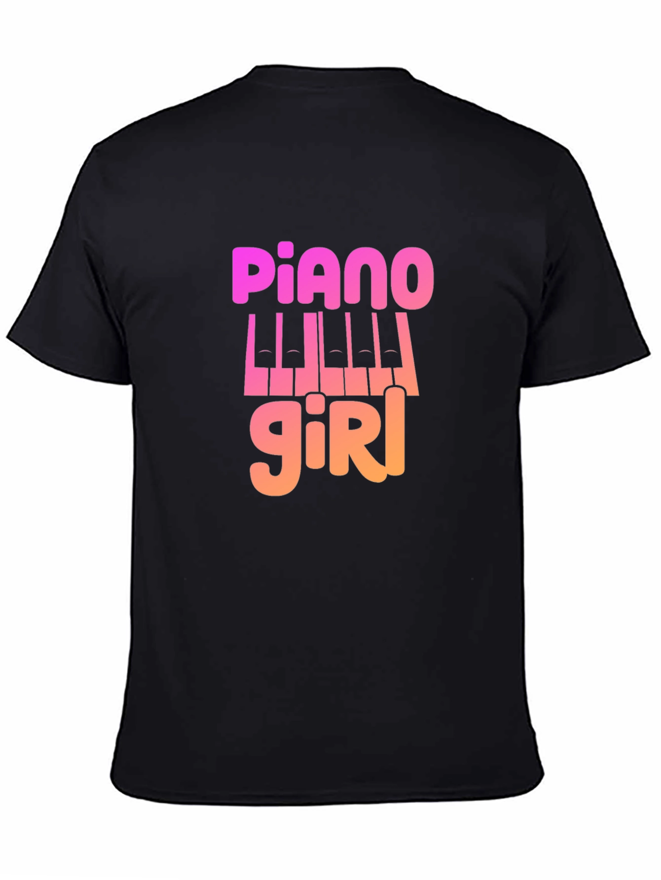 Piano Girl Graphic Tee - Music Lovers T-Shirt