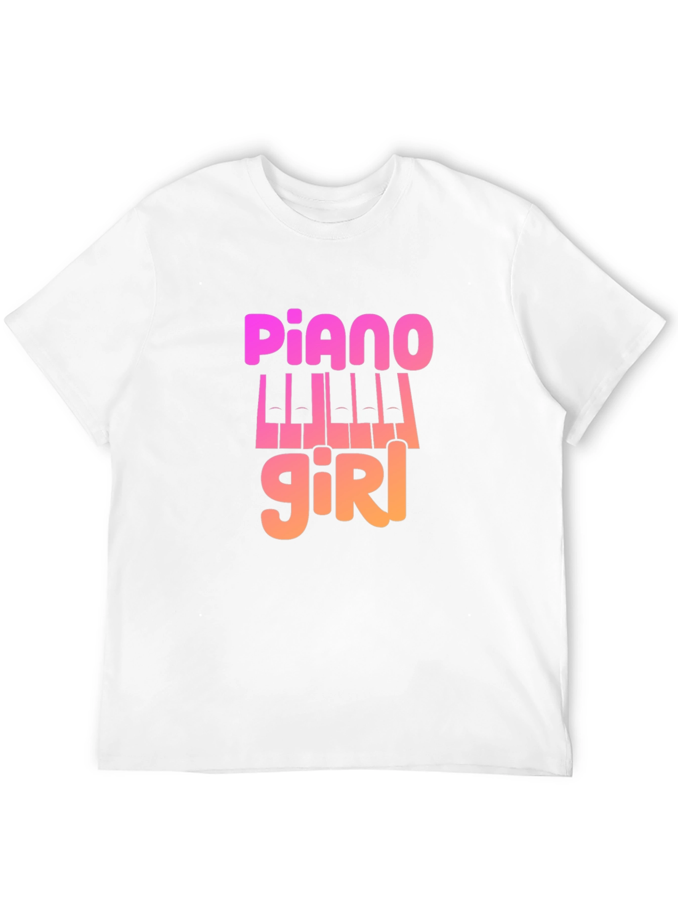 Piano Girl Graphic Tee - Music Lovers T-Shirt