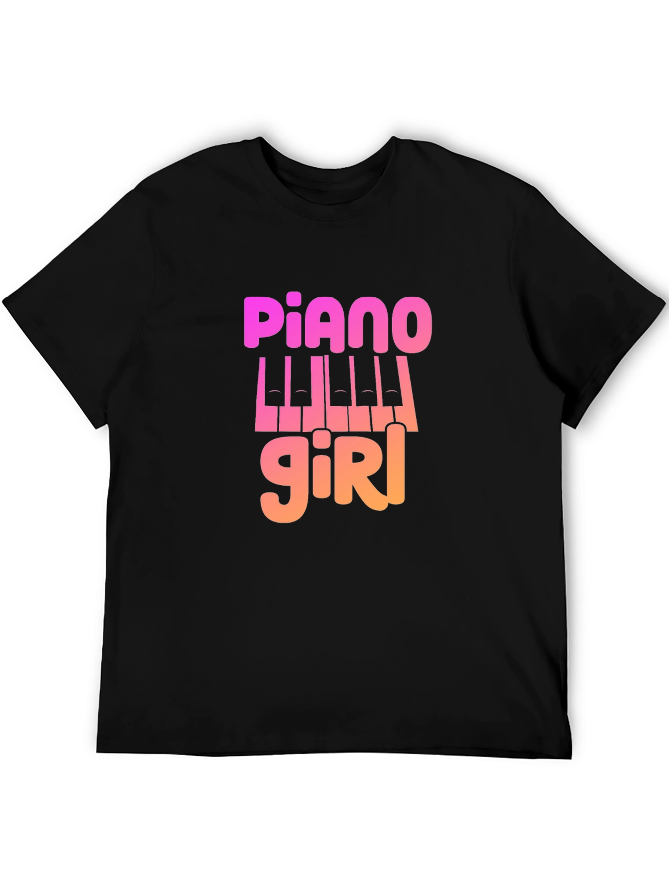 Piano Girl Graphic Tee - Music Lovers T-Shirt