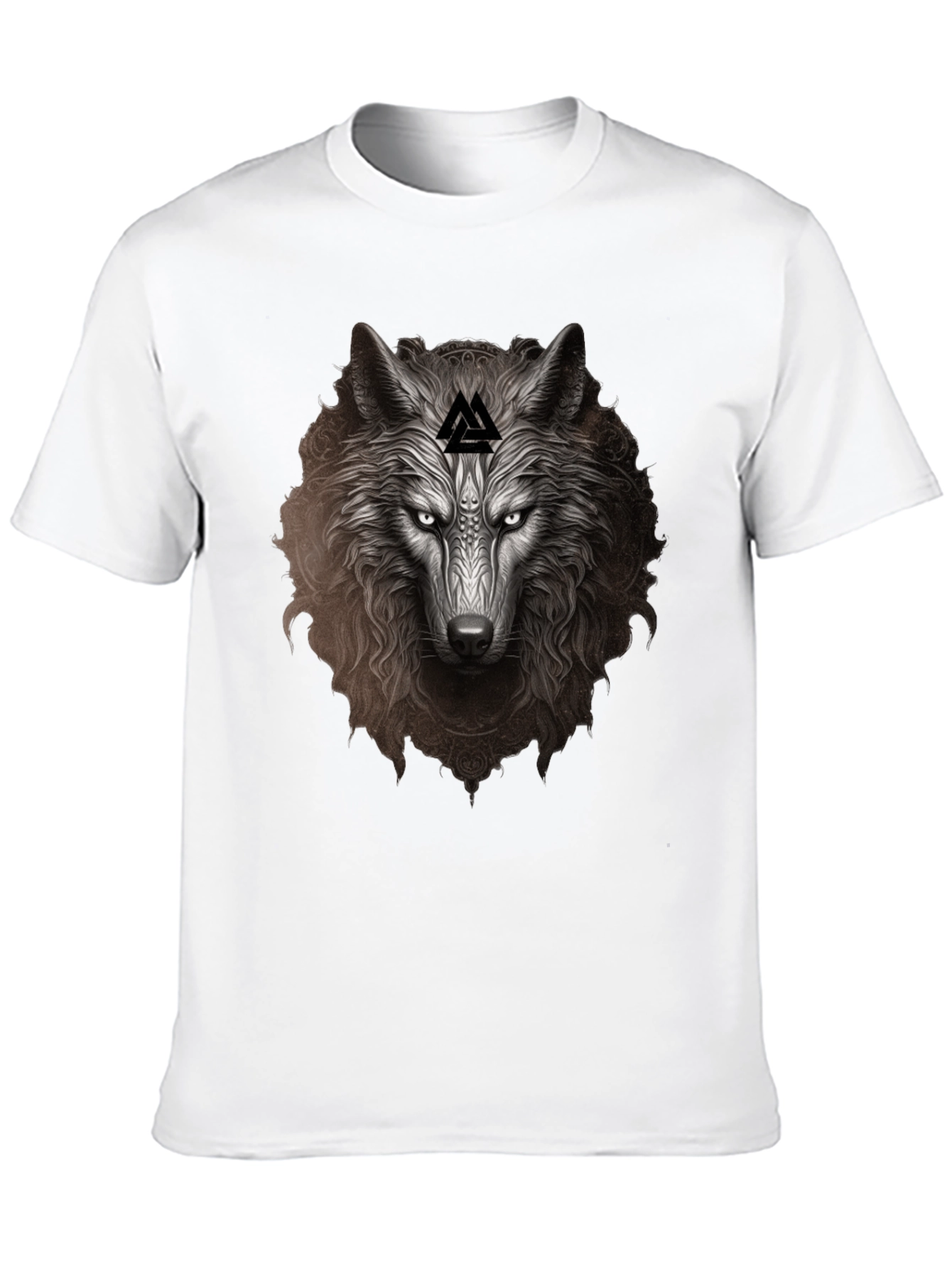 Wolf Head Graphic Tee - Viking Valhalla Design