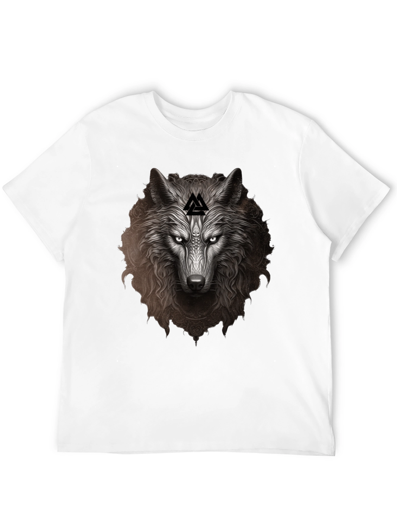 Wolf Head Graphic Tee - Viking Valhalla Design
