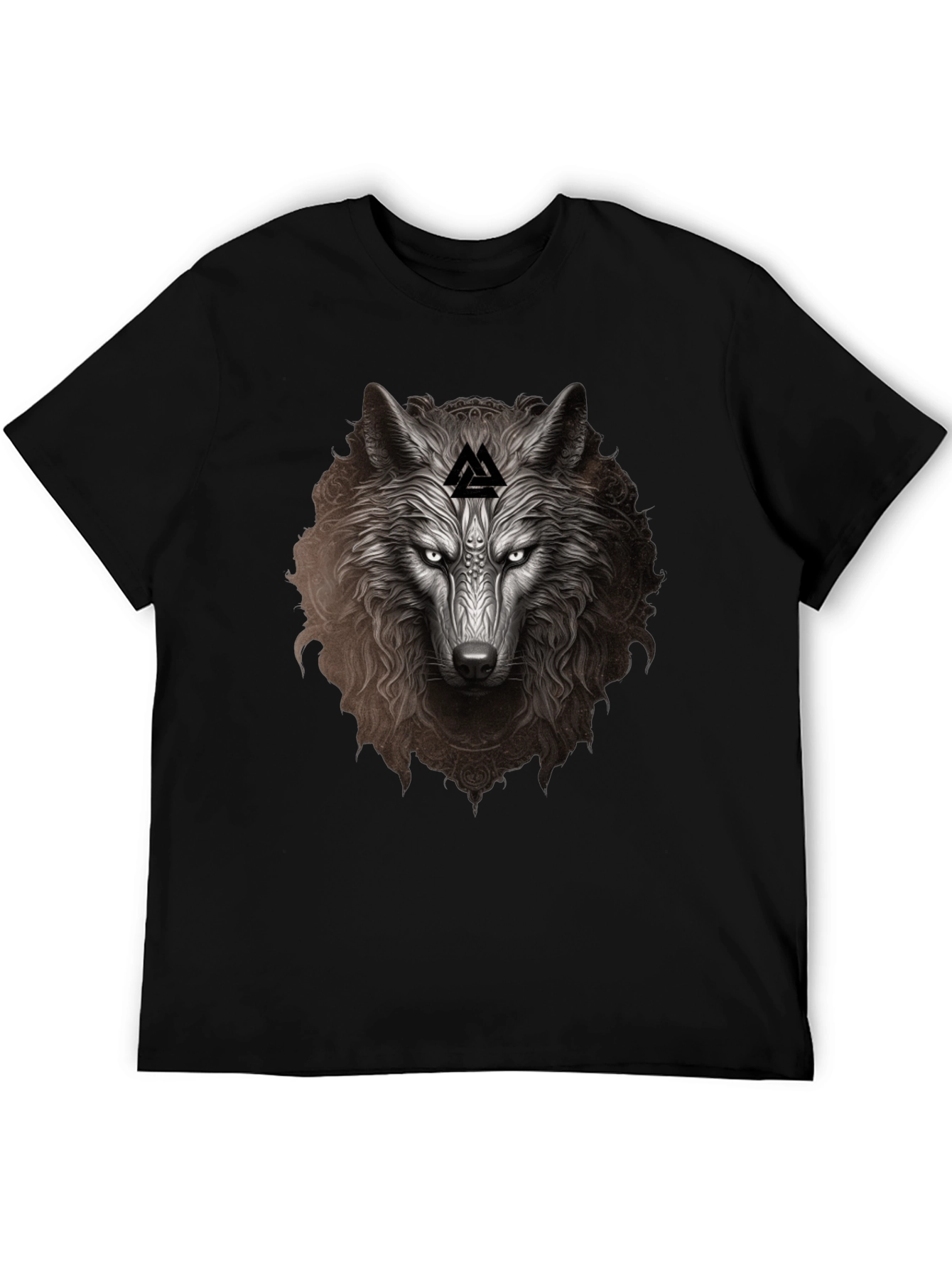 Wolf Head Graphic Tee - Viking Valhalla Design