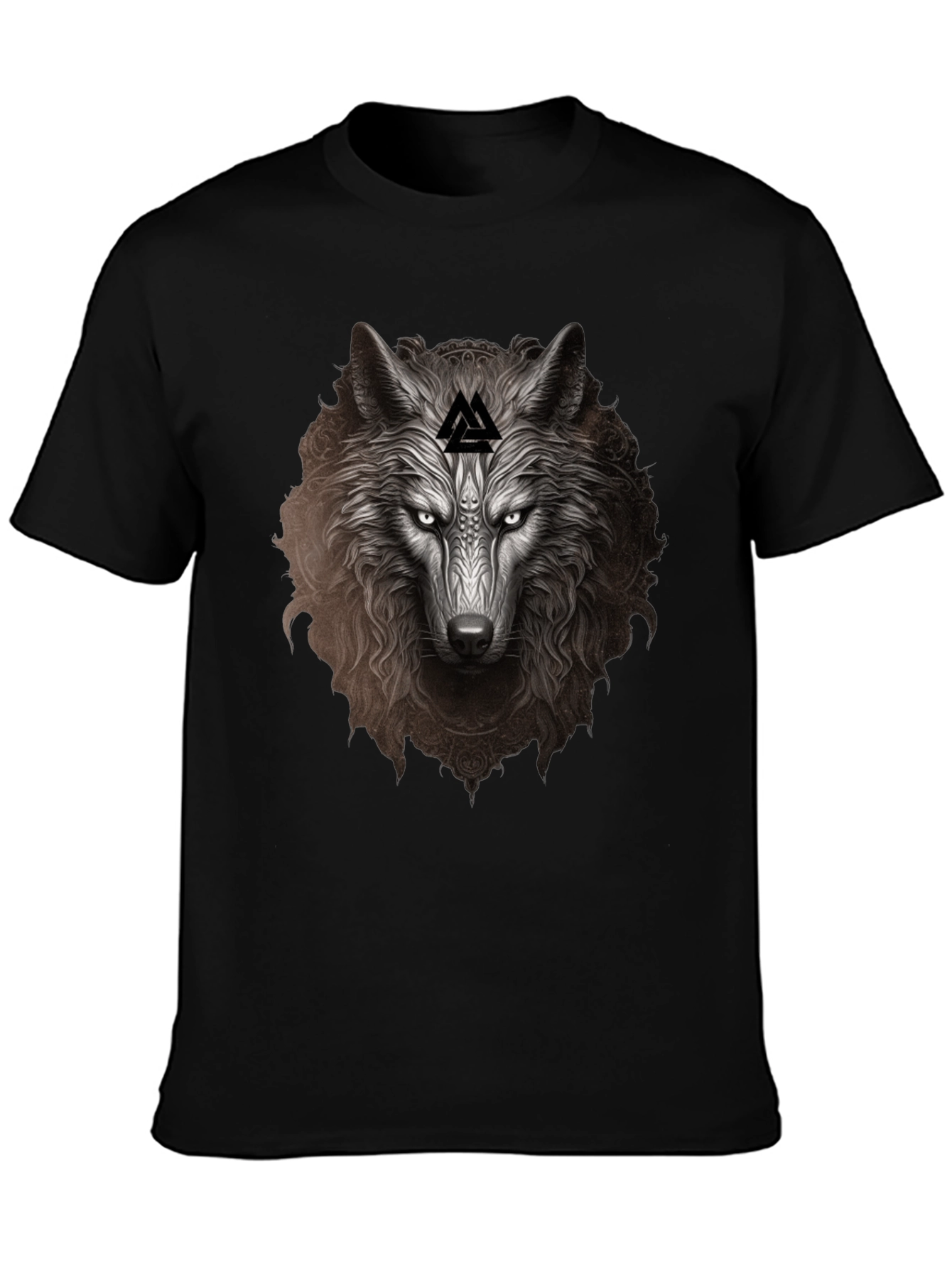 Wolf Head Graphic Tee - Viking Valhalla Design