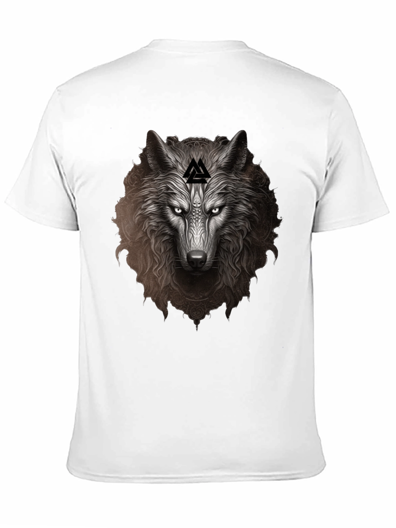 Wolf Head Graphic Tee - Viking Valhalla Design