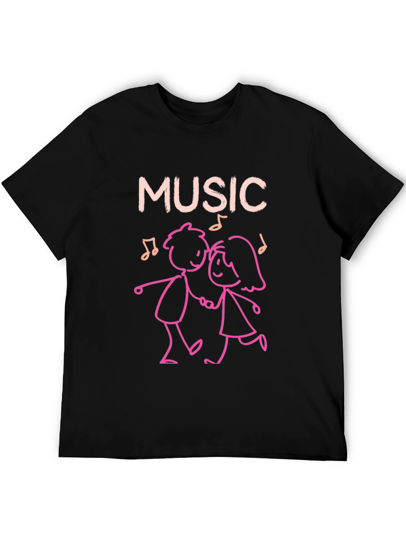 Music Lovers Dancing Couple Graphic Tee