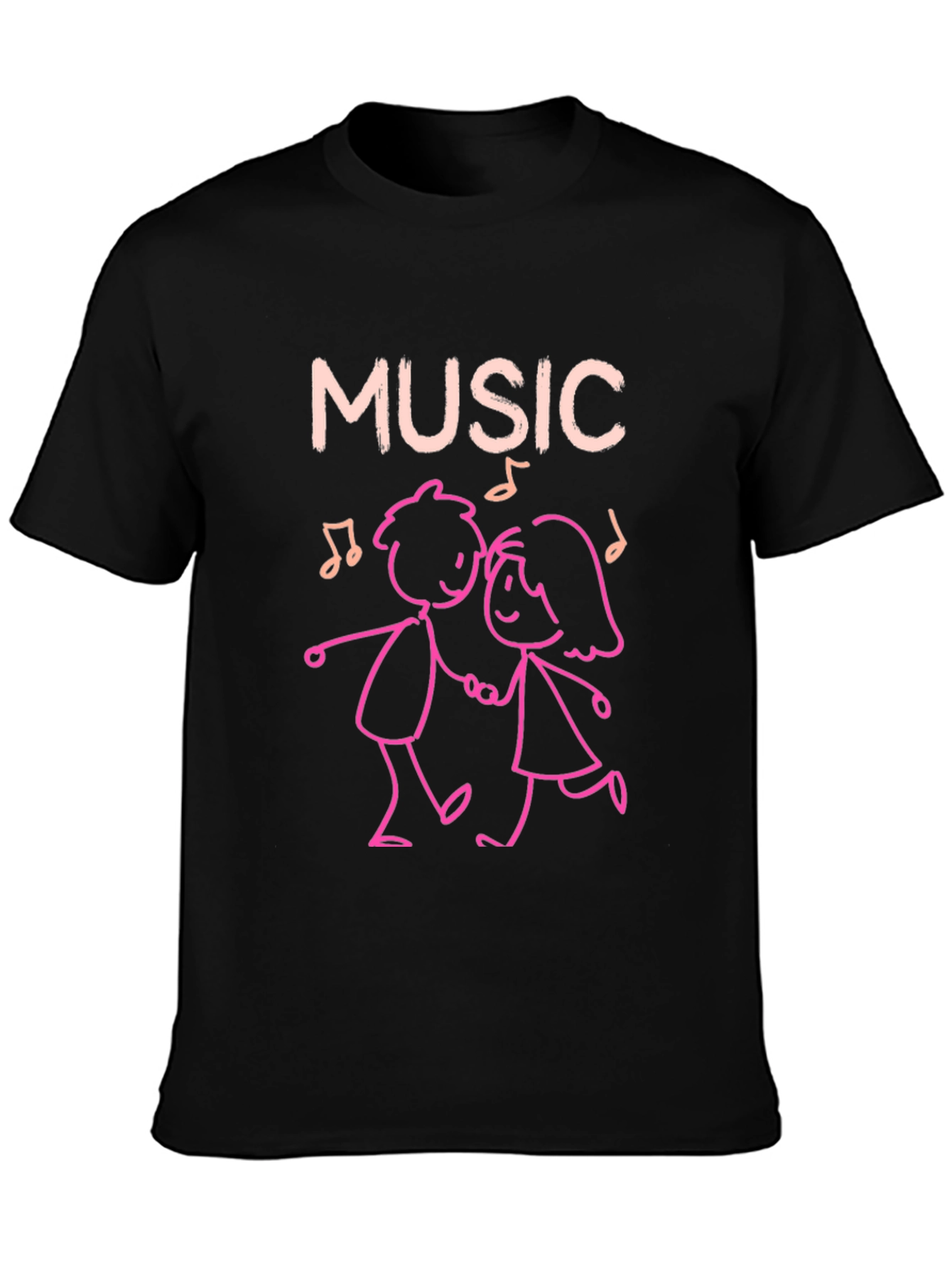 Music Lovers Dancing Couple Graphic Tee