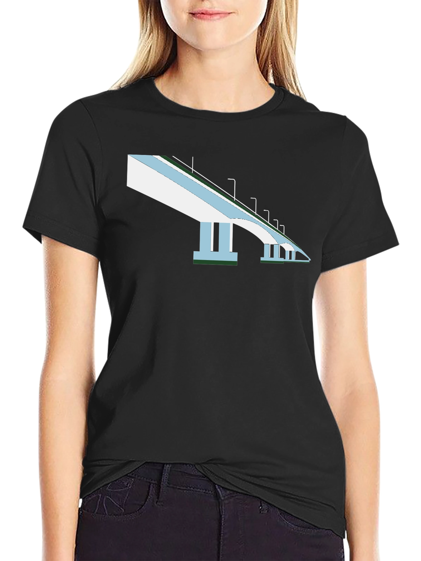 Bridge Graphic T-Shirt - Mens Black Tee