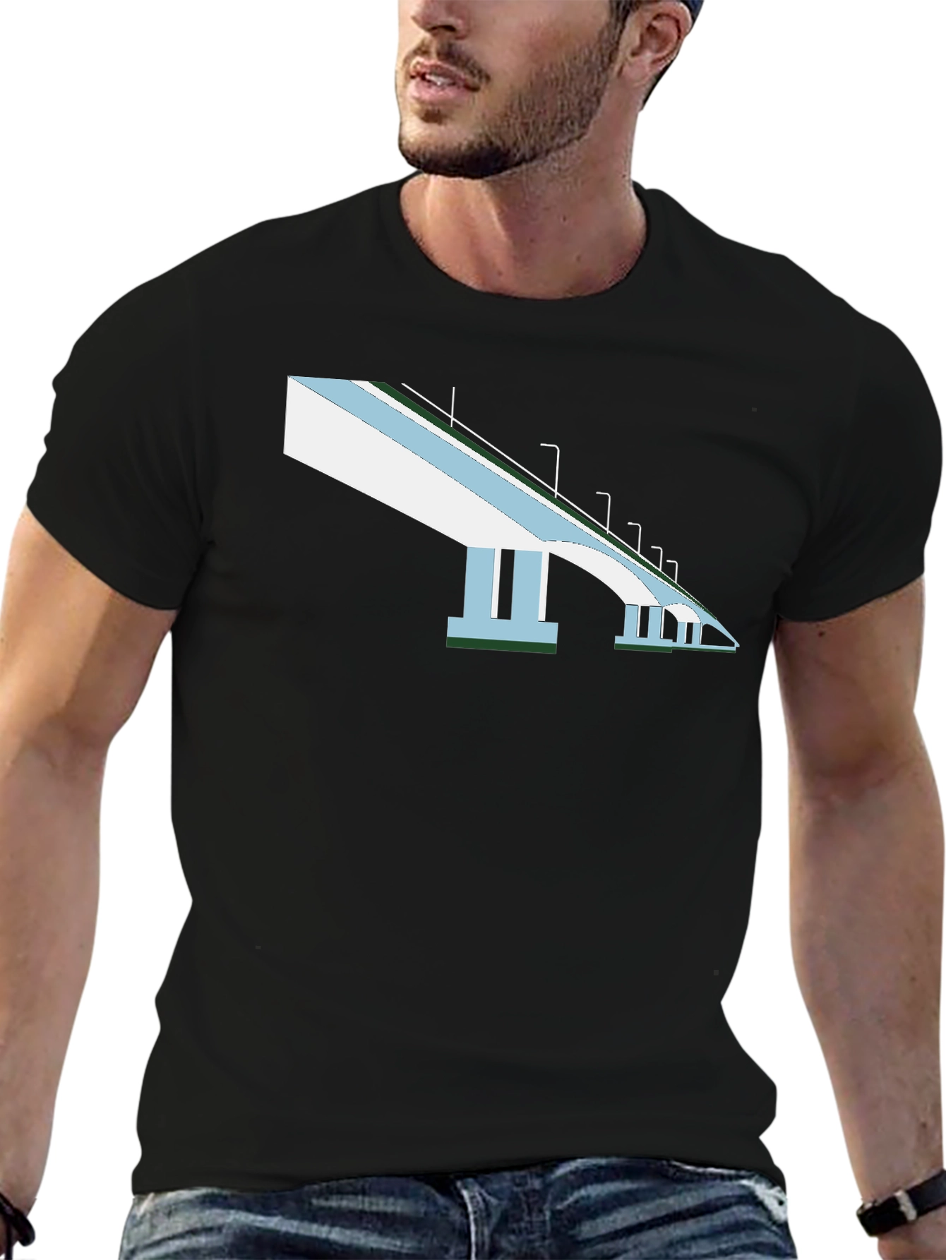 Bridge Graphic T-Shirt - Mens Black Tee