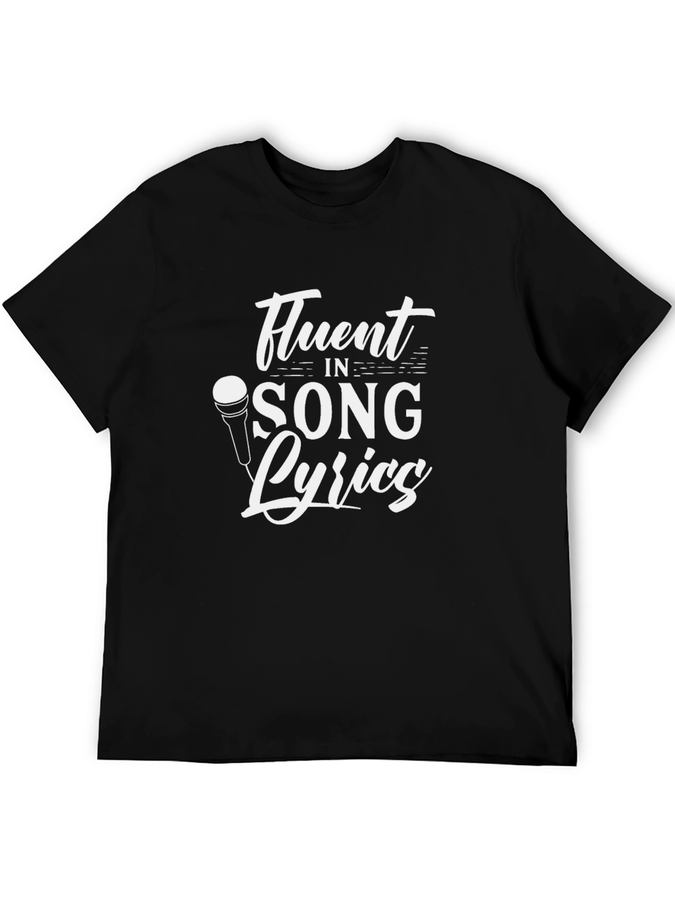 Fluent in Song Lyrics Black T-Shirt