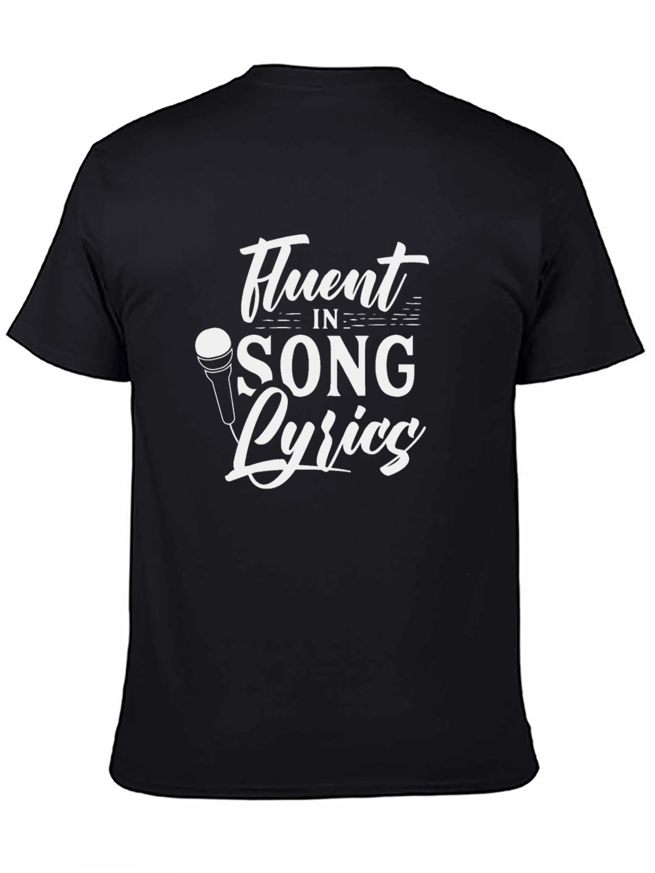 Fluent in Song Lyrics Black T-Shirt