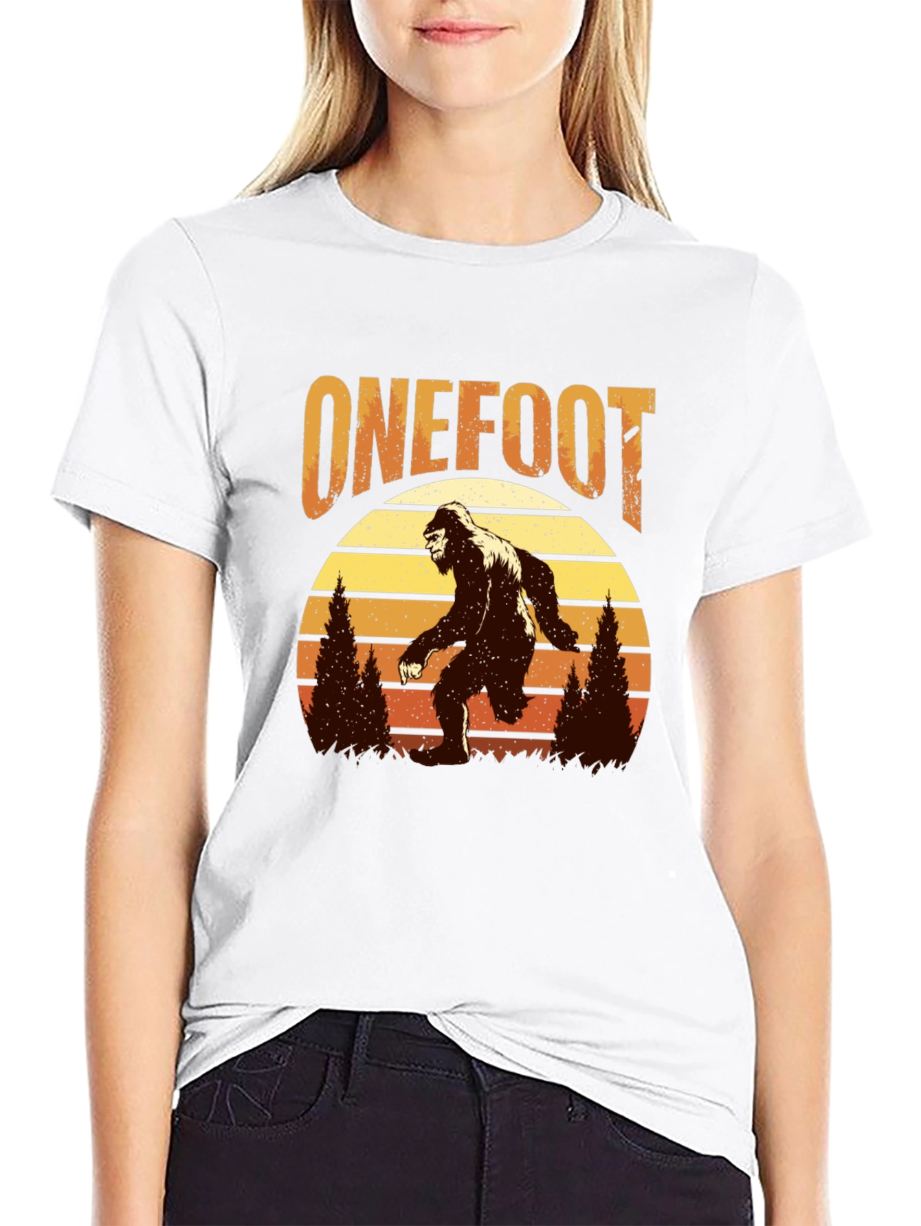 Retro Bigfoot T-Shirt - One Foot Design
