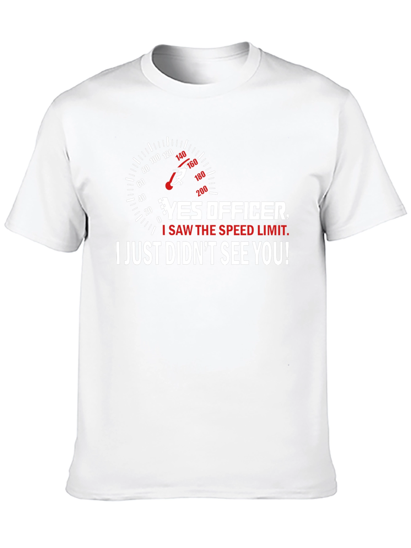 Funny Speed Limit T-Shirt - Yes Officer!