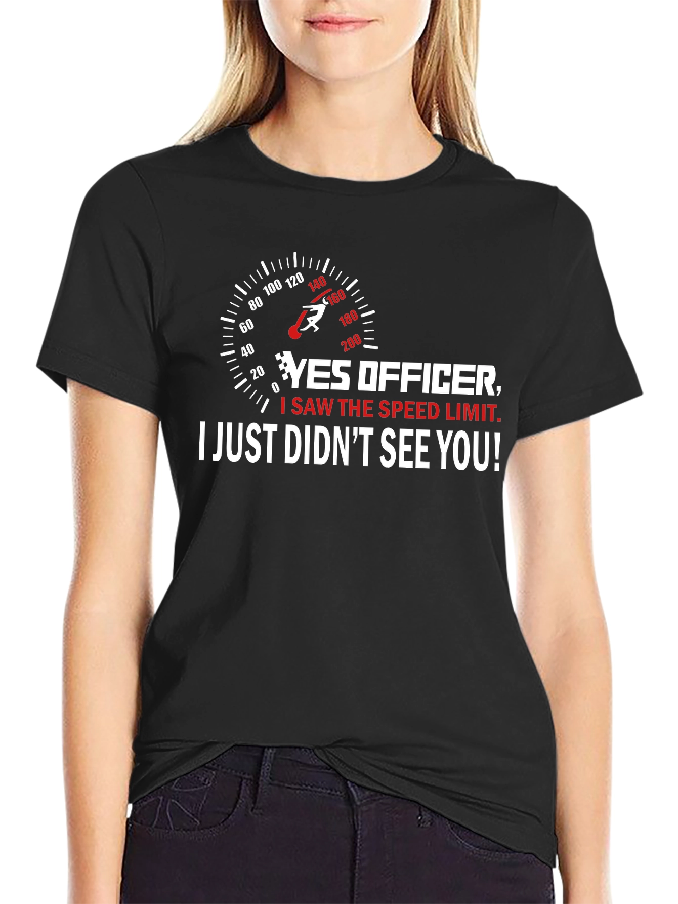 Funny Speed Limit T-Shirt - Yes Officer!