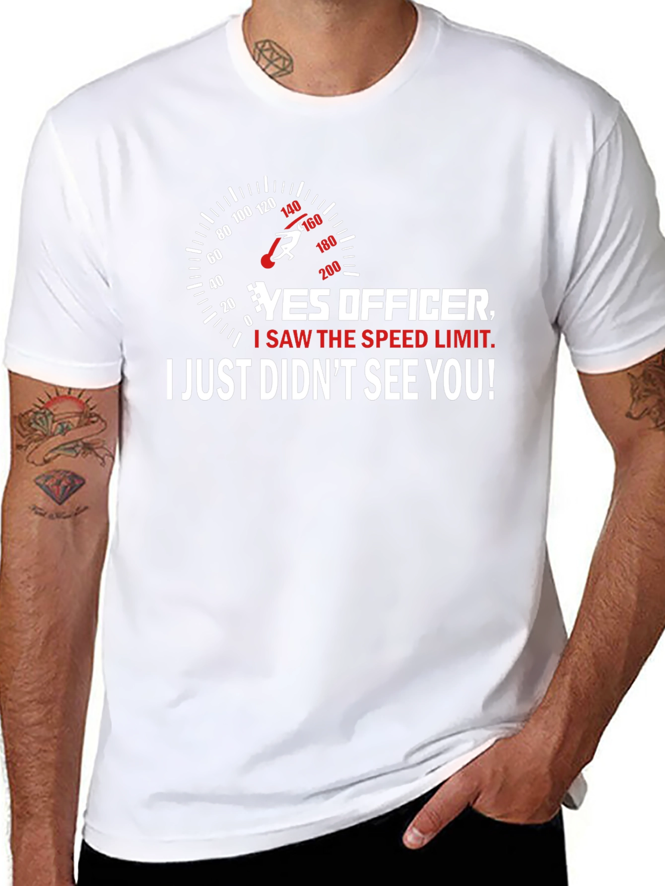 Funny Speed Limit T-Shirt - Yes Officer!