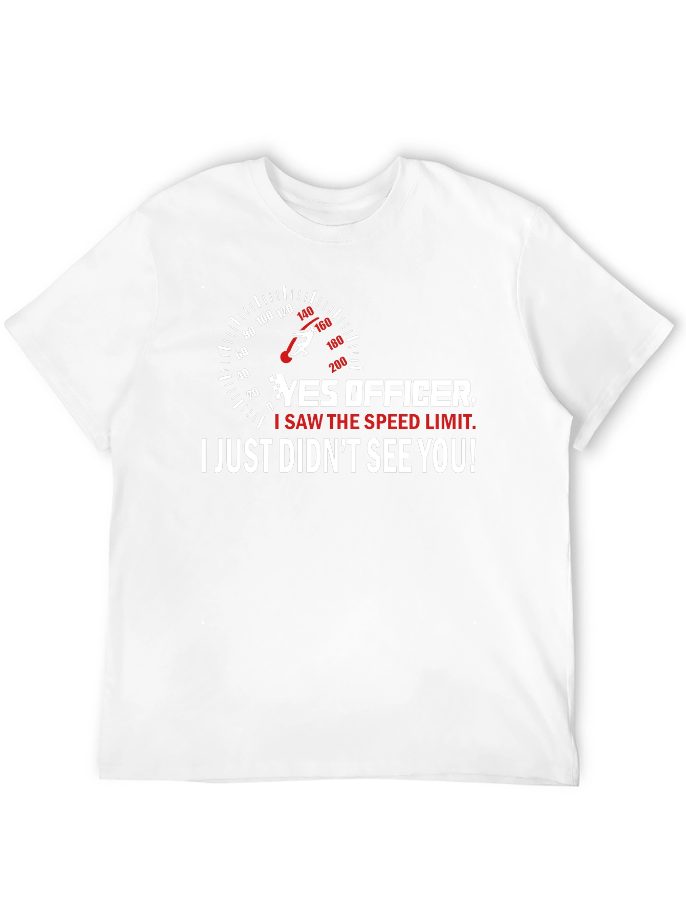 Funny Speed Limit T-Shirt - Yes Officer!