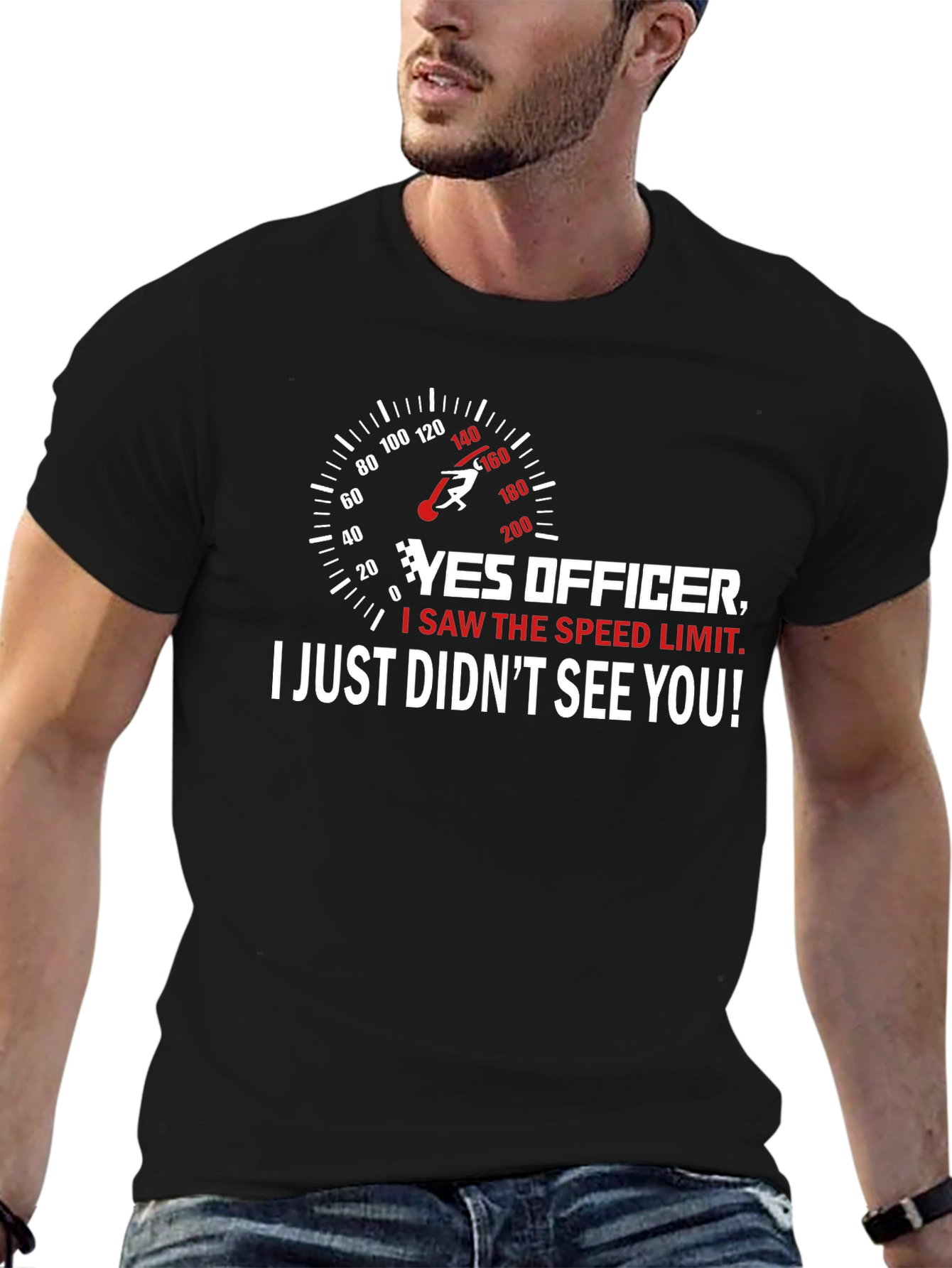 Funny Speed Limit T-Shirt - Yes Officer!