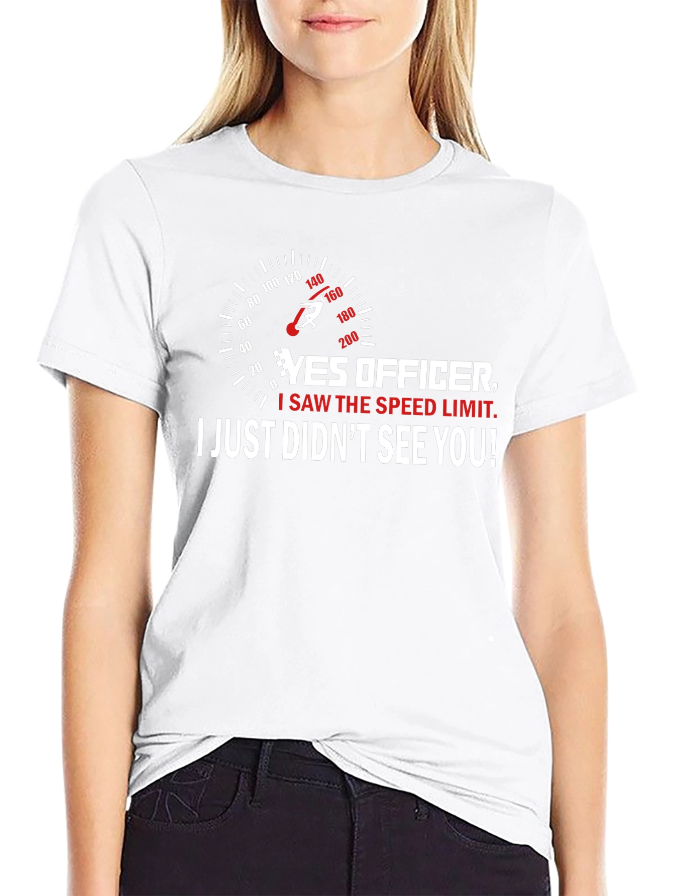 Funny Speed Limit T-Shirt - Yes Officer!