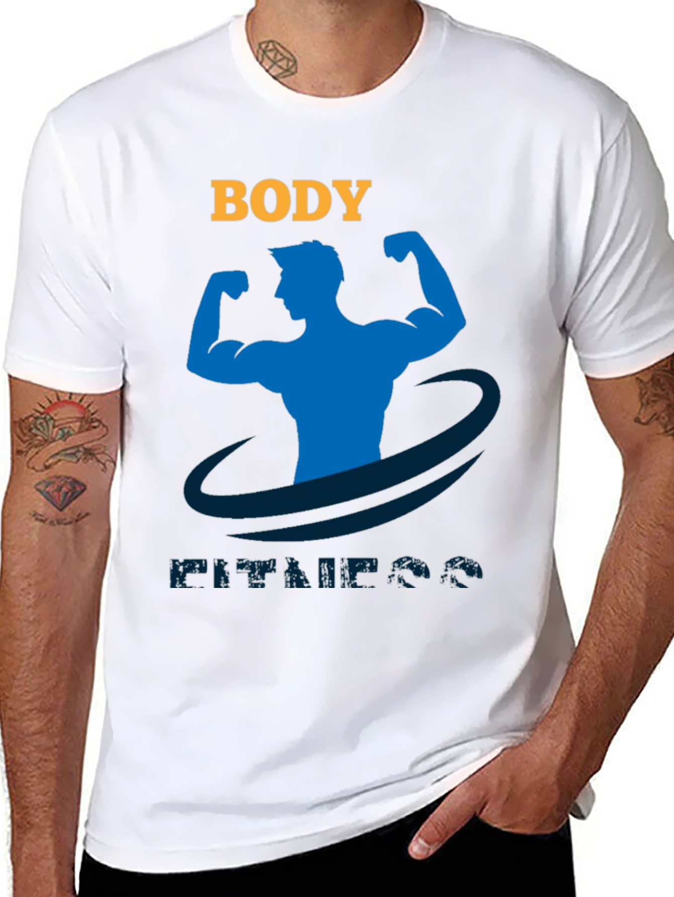 Body Fitness Graphic T-Shirt Gym Workout Tee