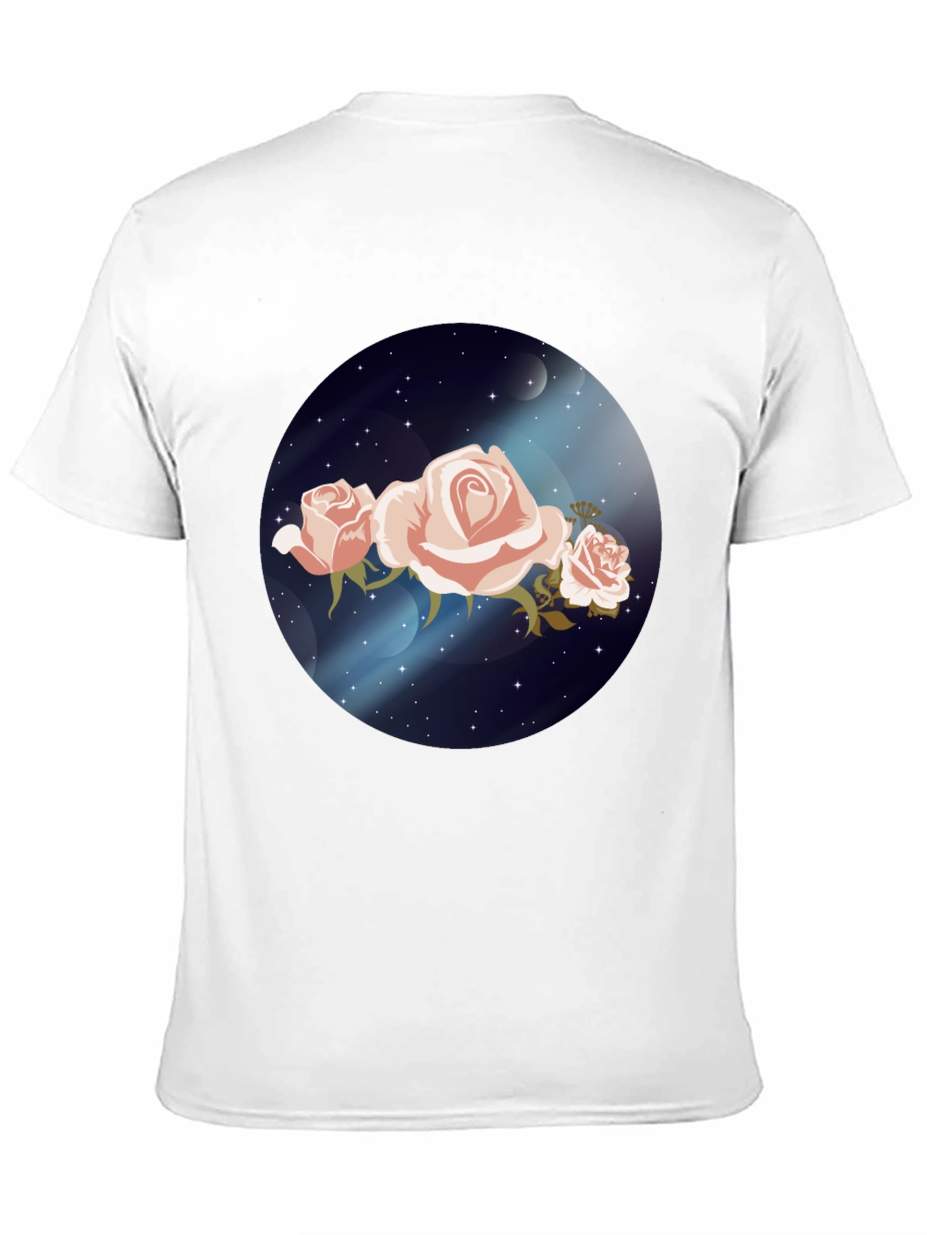 Floral Galaxy Black T-Shirt