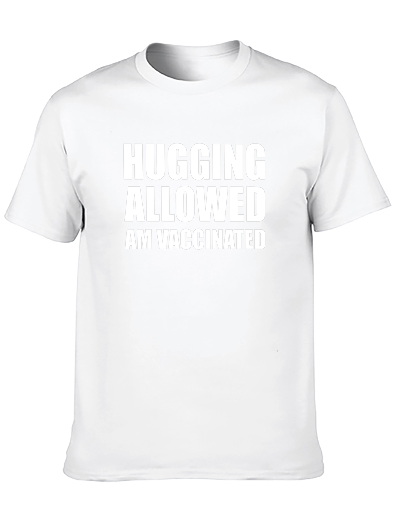 Hugging Allowed I Am Vaccinated Black T-Shirt