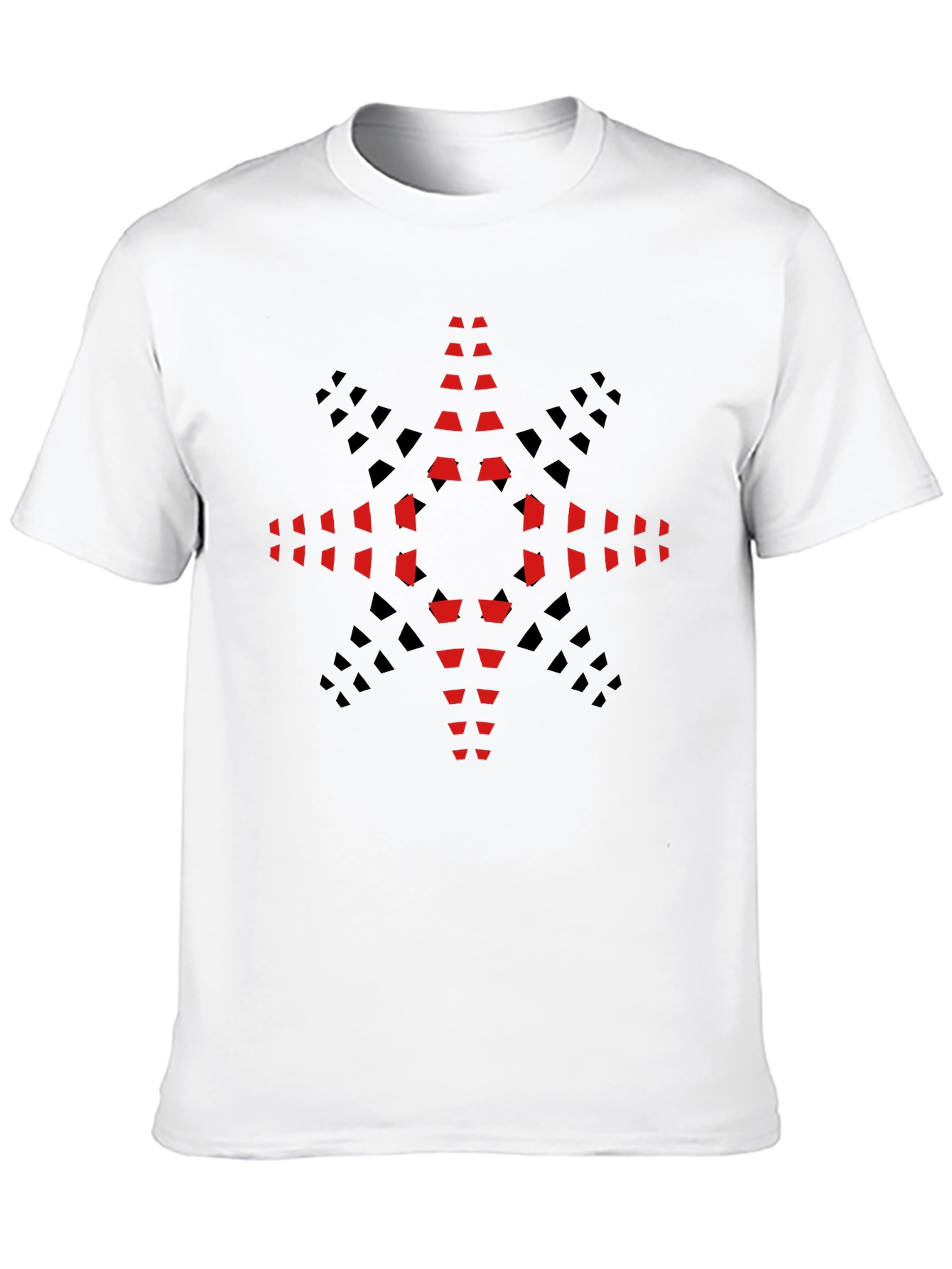 Geometric Star Graphic Tee - Modern Black T-Shirt