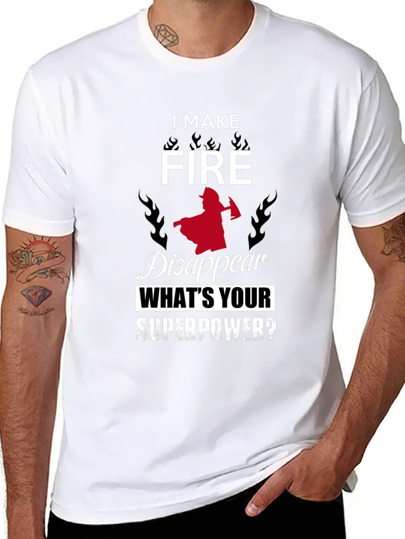 Firefighter Superpower Graphic Tee