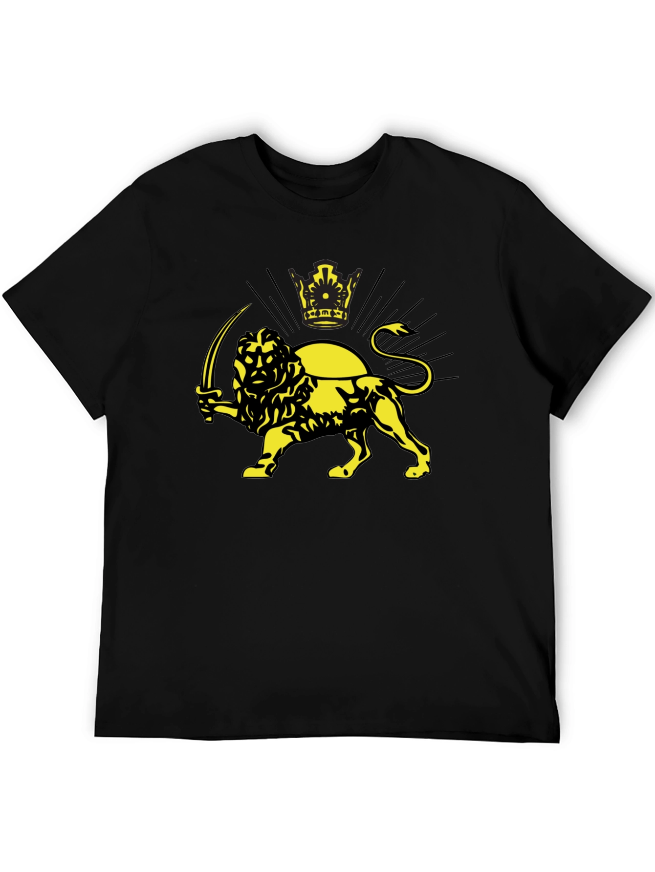 Lion and Sun Graphic T-Shirt - Imperial Iran Design