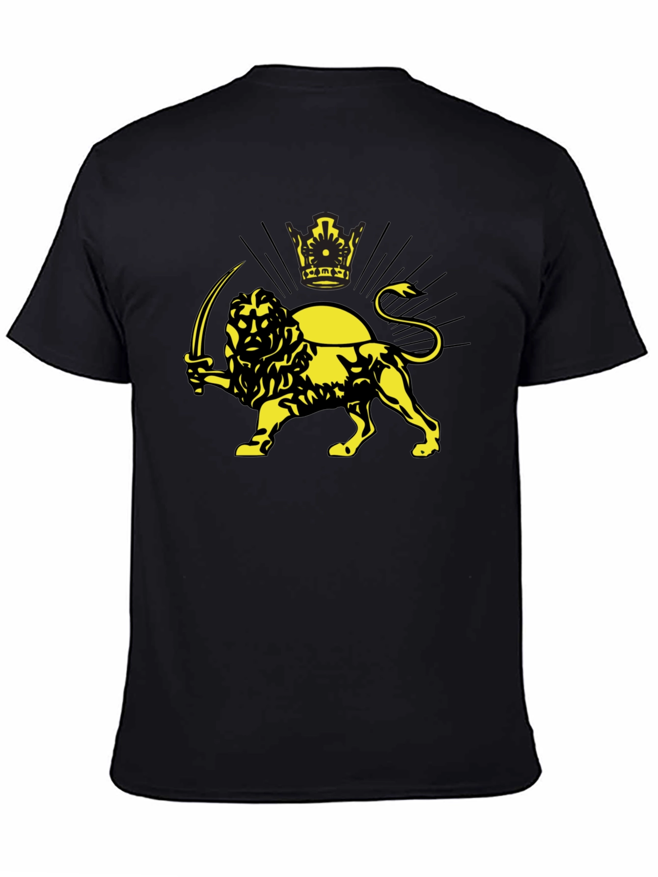 Lion and Sun Graphic T-Shirt - Imperial Iran Design