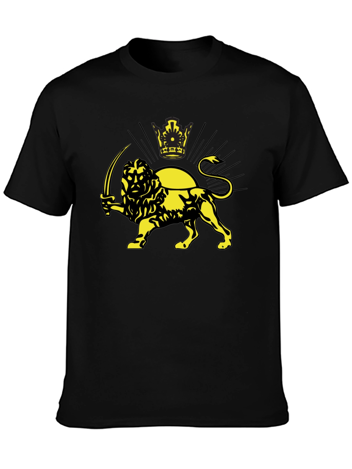 Lion and Sun Graphic T-Shirt - Imperial Iran Design