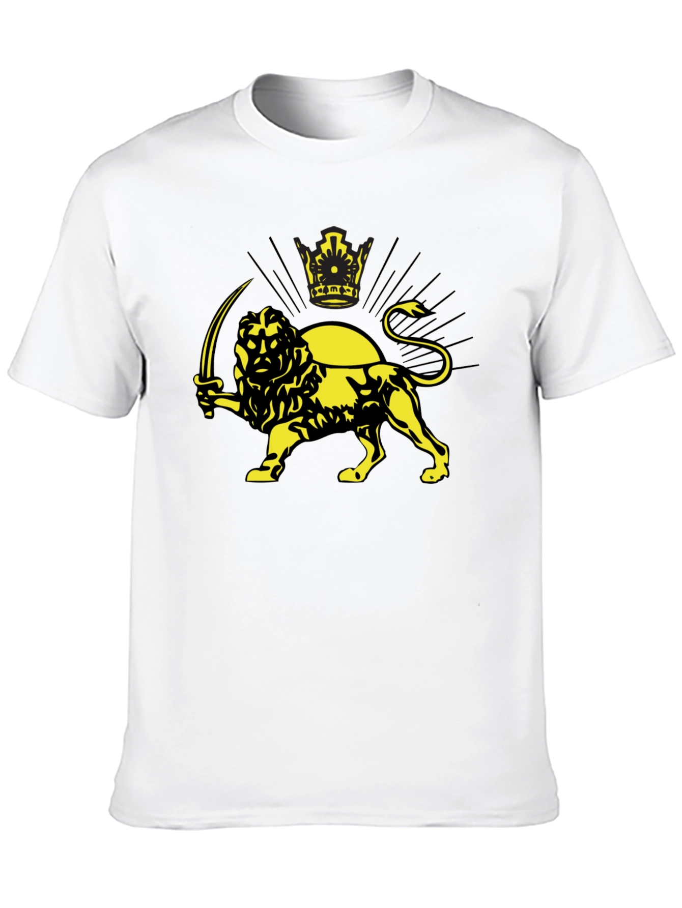 Lion and Sun Graphic T-Shirt - Imperial Iran Design