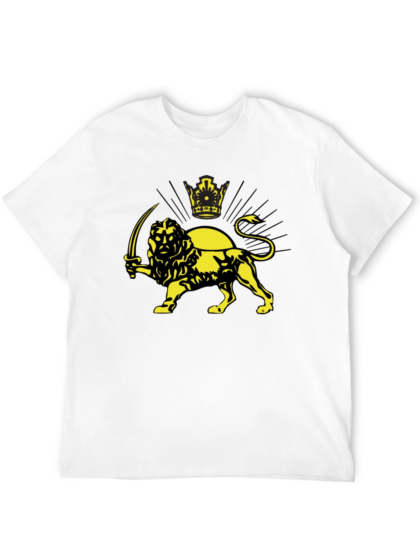 Lion and Sun Graphic T-Shirt - Imperial Iran Design
