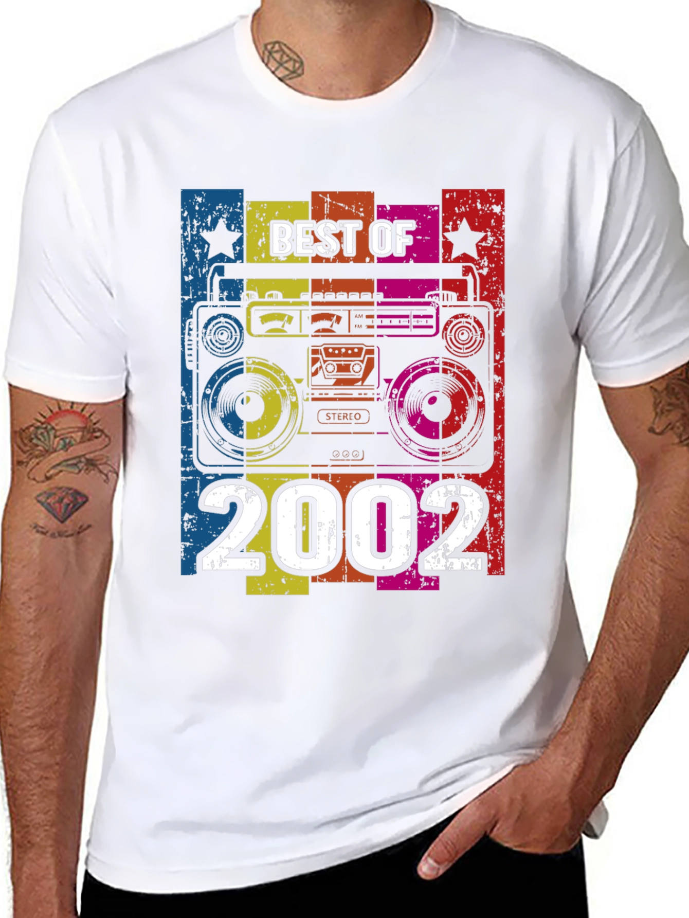 Best of 2002 Retro Boombox Graphic T-Shirt