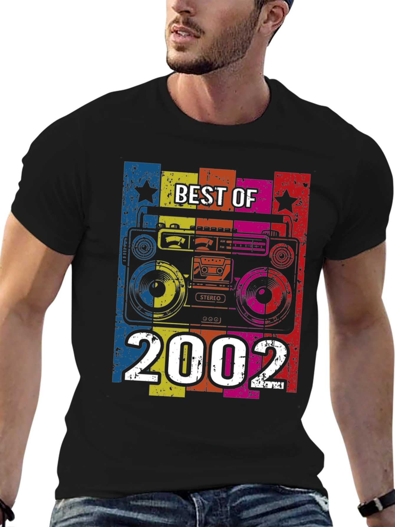 Best of 2002 Retro Boombox Graphic T-Shirt
