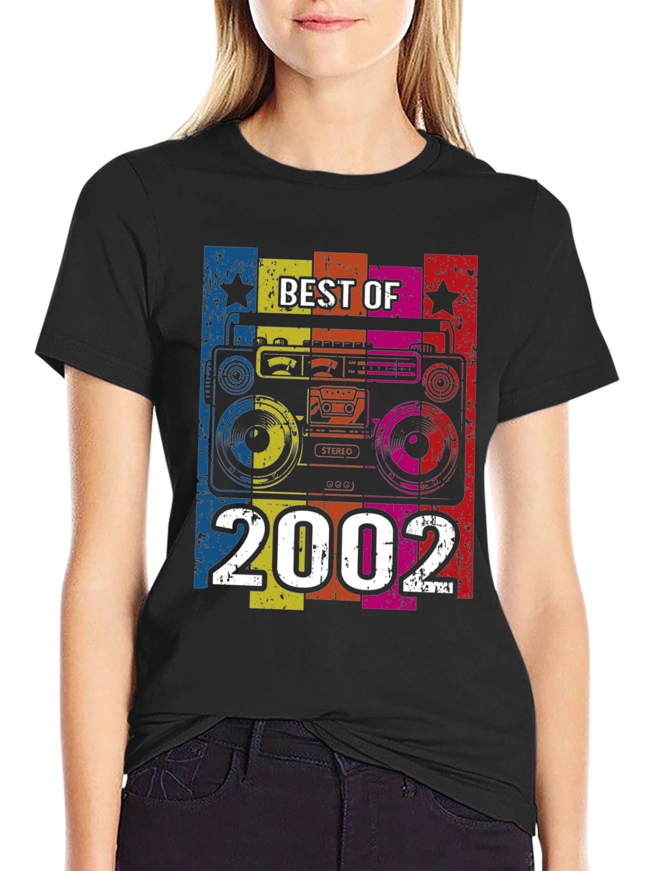 Best of 2002 Retro Boombox Graphic T-Shirt