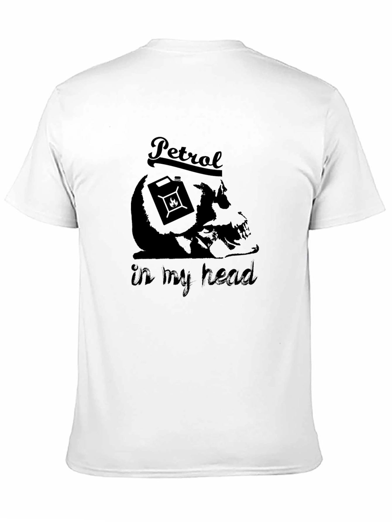 Petrol In My Head Graphic Print Black T-Shirt