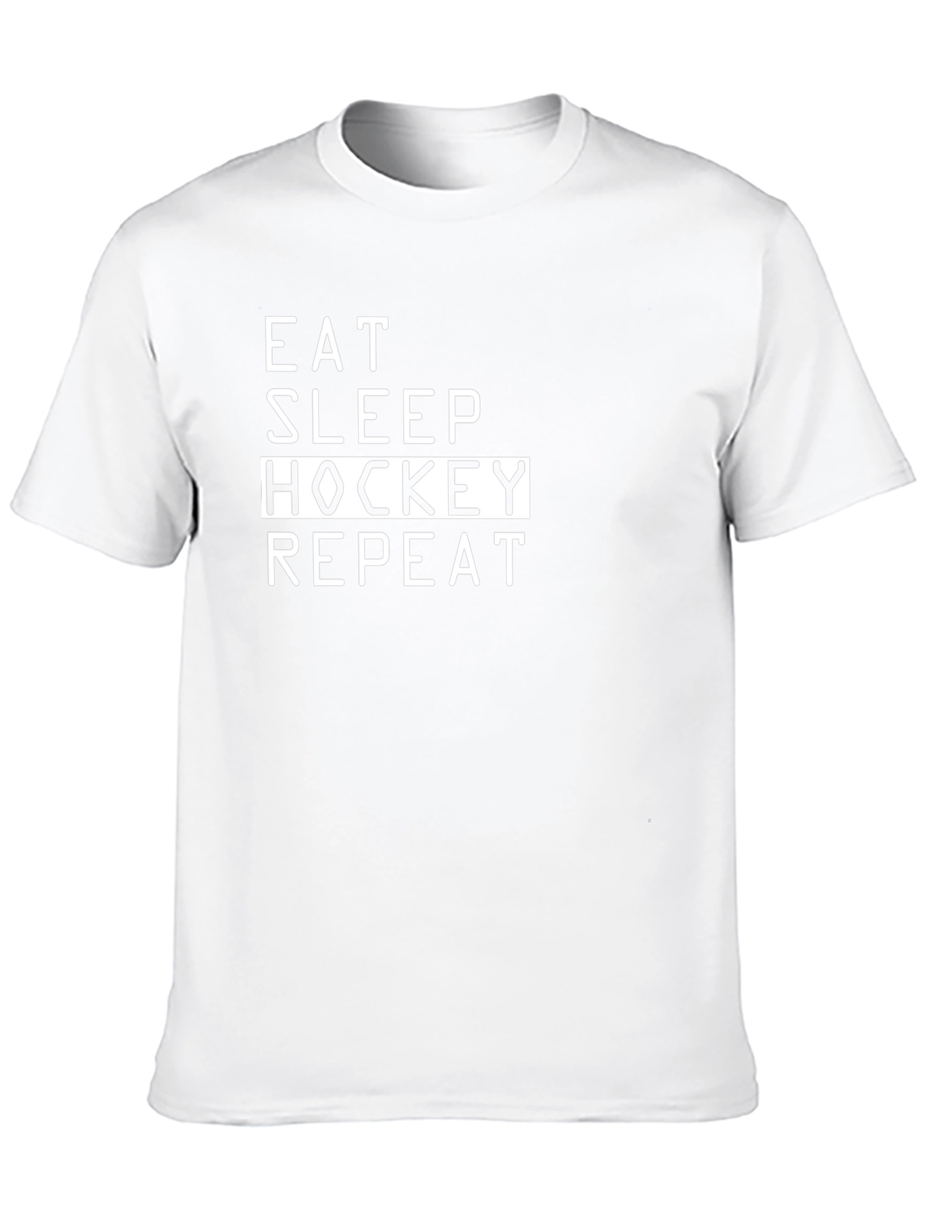 Eat Sleep Hockey Repeat Black T-Shirt