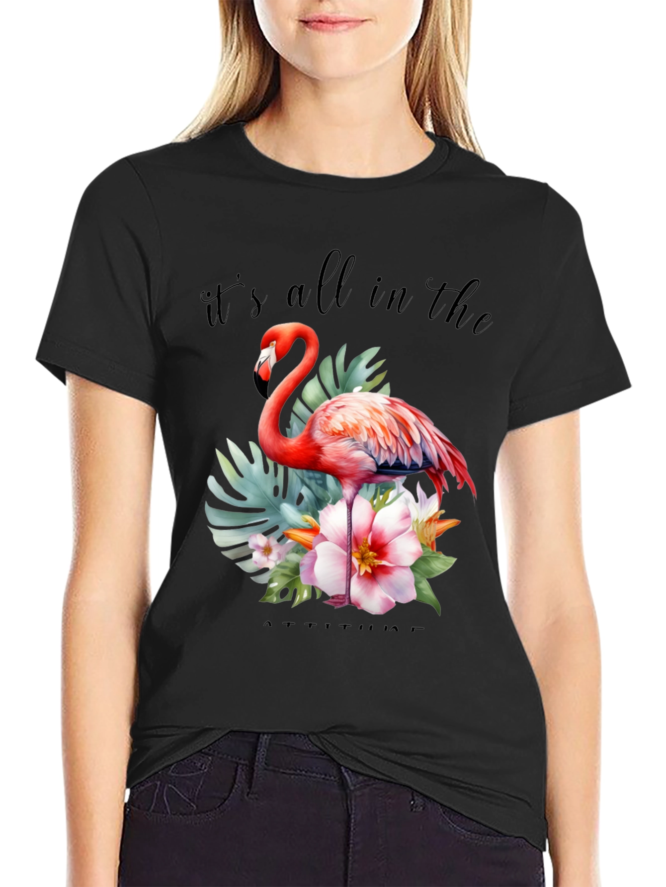 Tropical Flamingo Graphic Tee