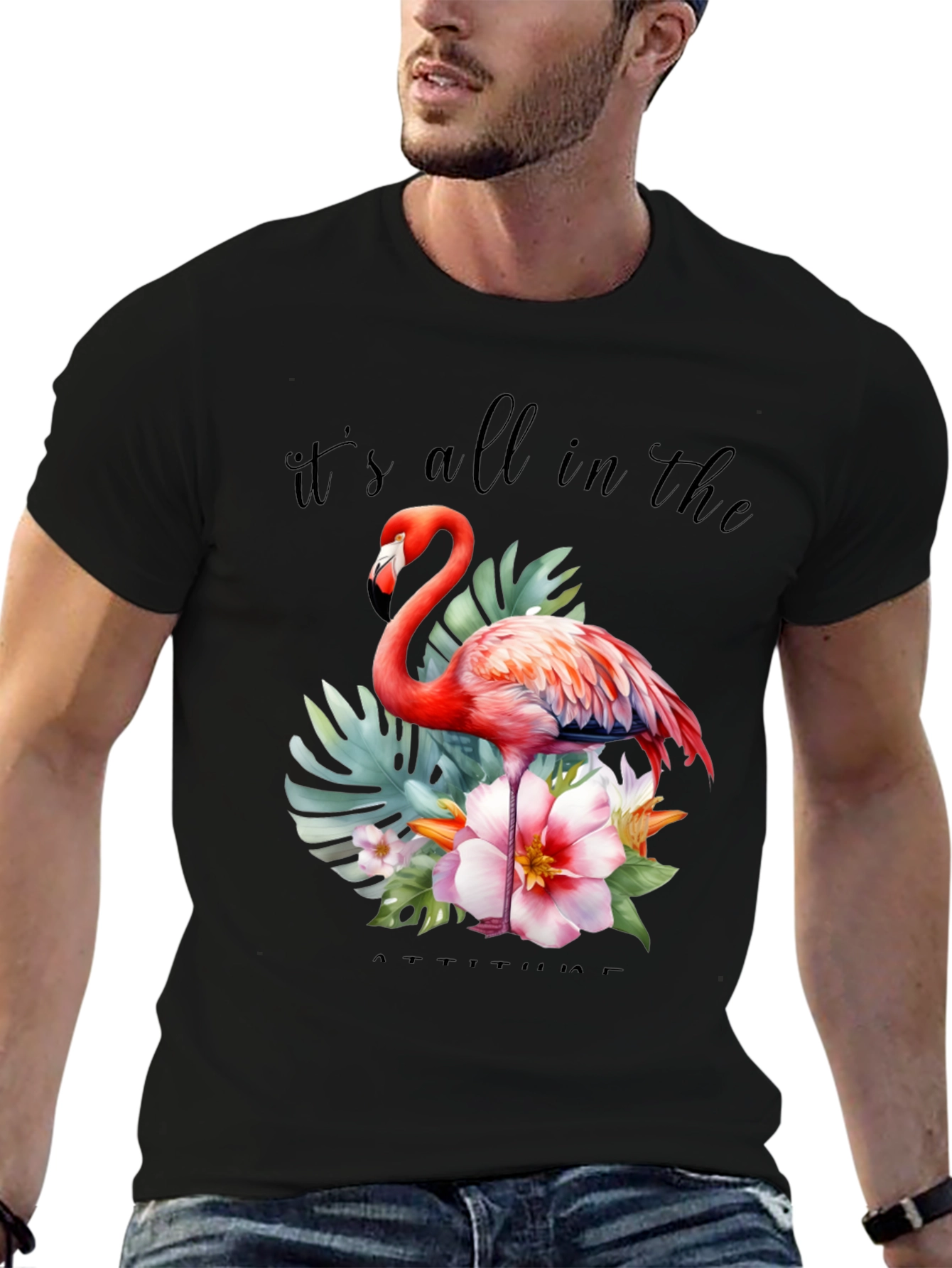 Tropical Flamingo Graphic Tee