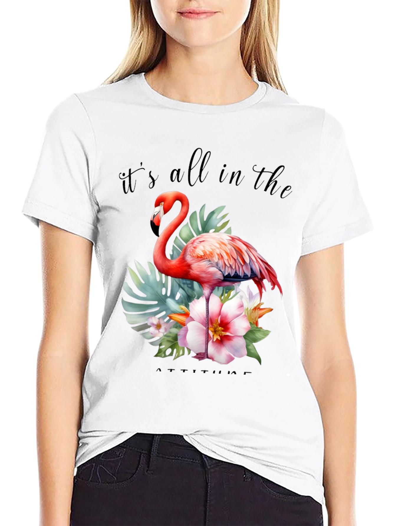 Tropical Flamingo Graphic Tee
