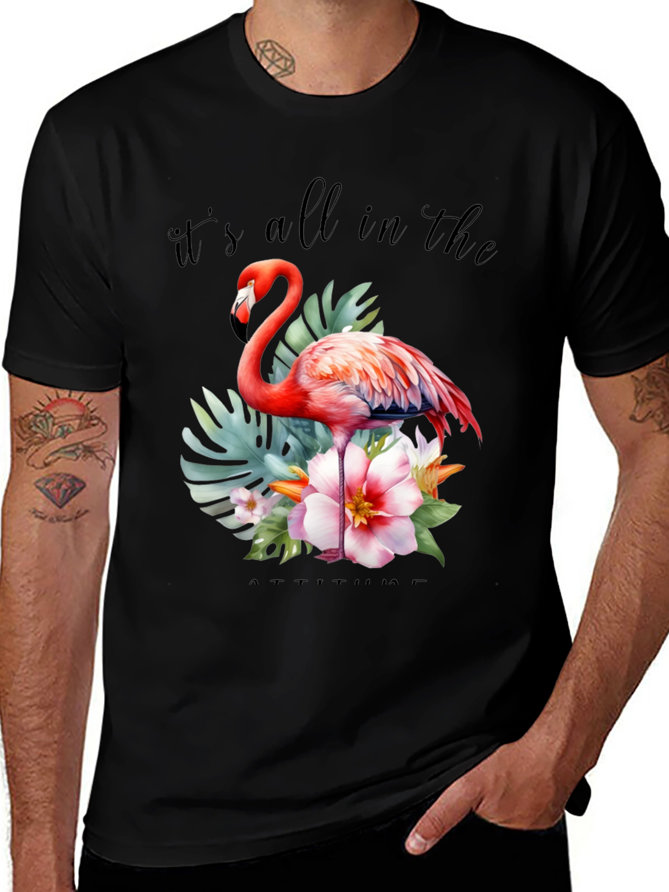Tropical Flamingo Graphic Tee