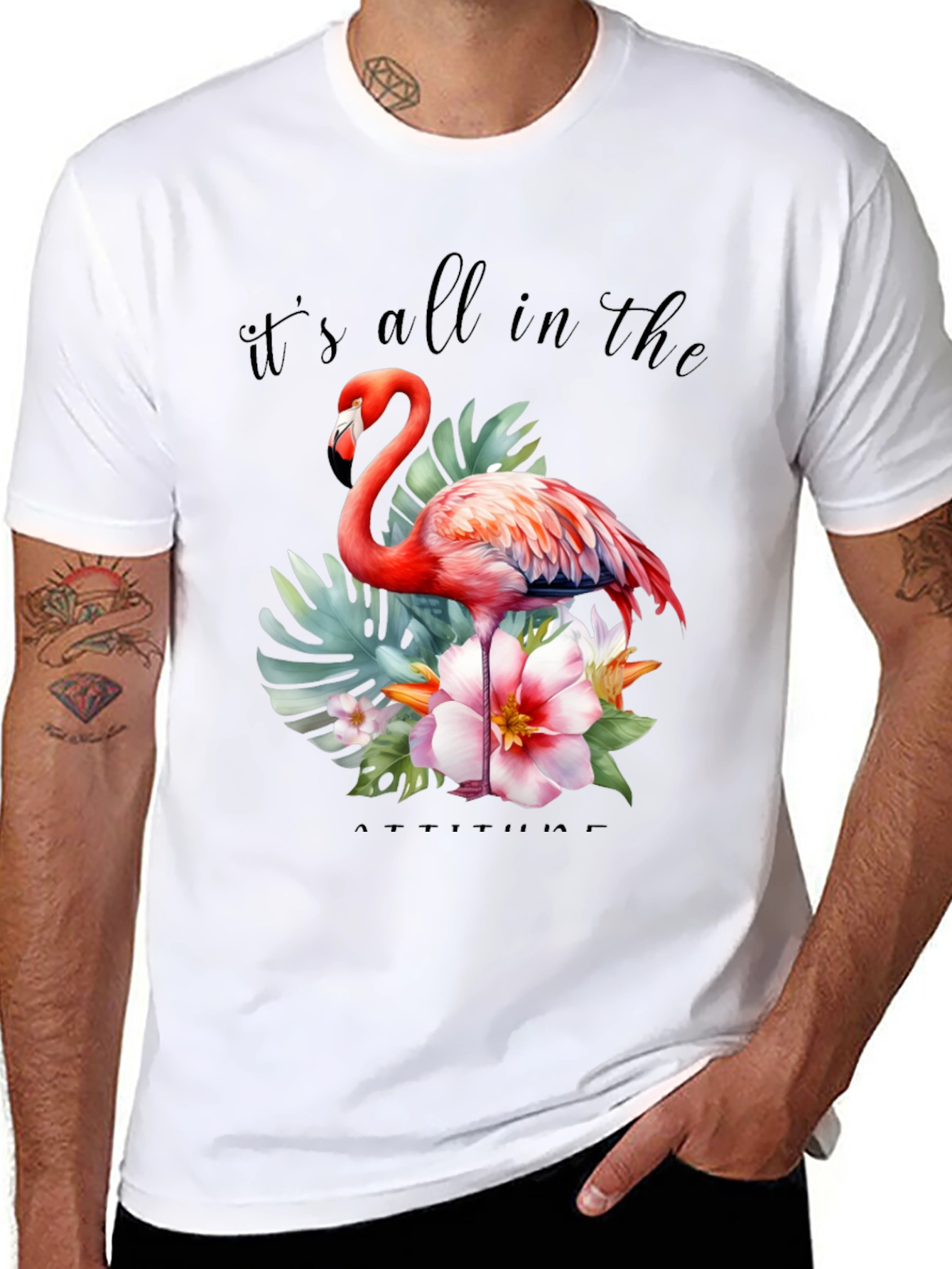 Tropical Flamingo Graphic Tee