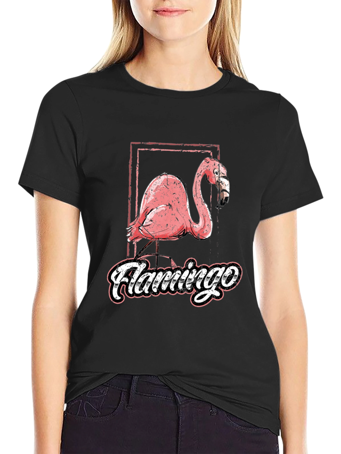 Flamingo Graphic Tee - Cool Retro Style