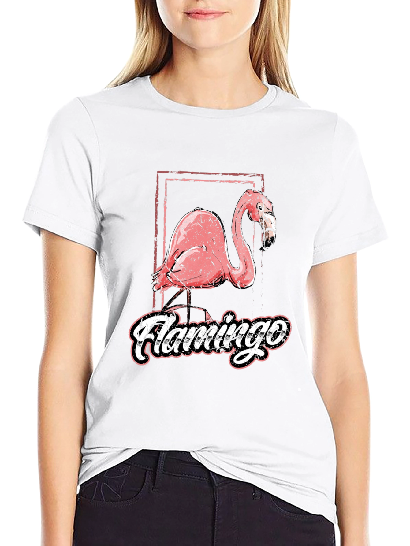 Flamingo Graphic Tee - Cool Retro Style